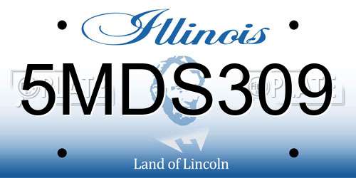 5MDS309 Illinois License Plate
