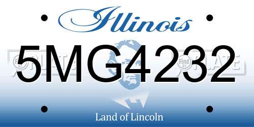 5MG4232 Illinois License Plate