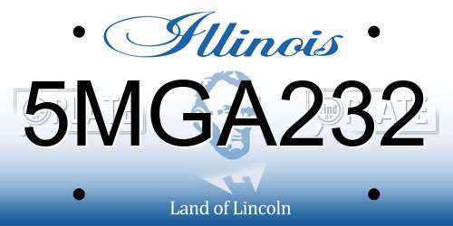 5MGA232 Illinois License Plate