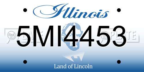 5MI4453 Illinois License Plate