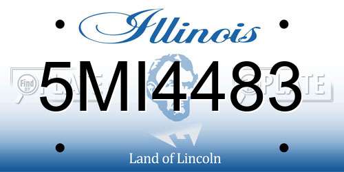 5MI4483 Illinois License Plate