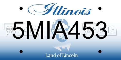 5MIA453 Illinois License Plate