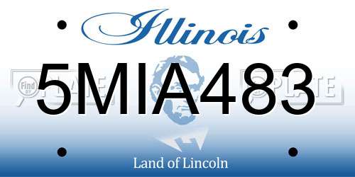5MIA483 Illinois License Plate
