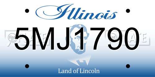 5MJ1790 Illinois License Plate