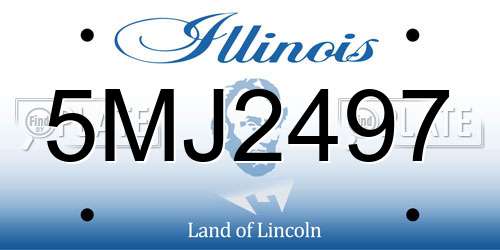 5MJ2497 Illinois License Plate
