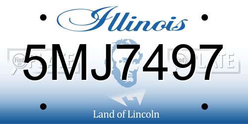 5MJ7497 Illinois License Plate