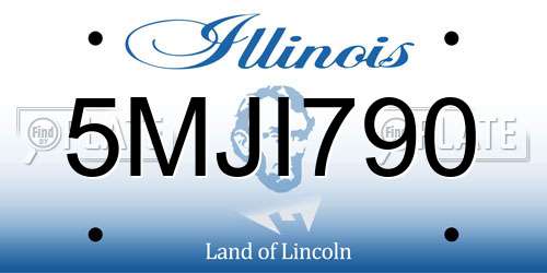 5MJI790 Illinois License Plate