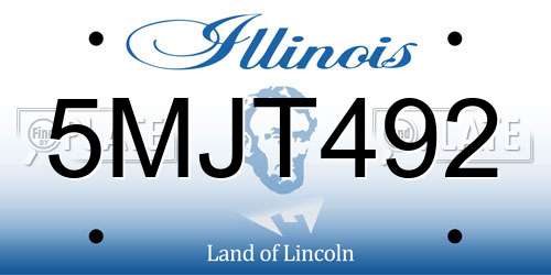 5MJT492 Illinois License Plate