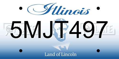5MJT497 Illinois License Plate