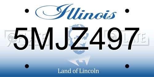 5MJZ497 Illinois License Plate