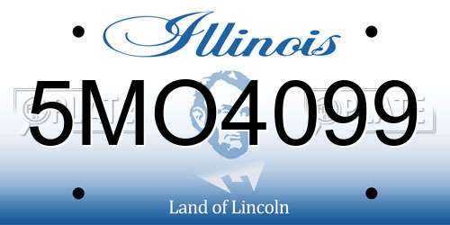 5MO4099 Illinois License Plate