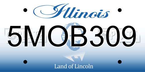 5MOB309 Illinois License Plate