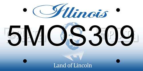 5MOS309 Illinois License Plate