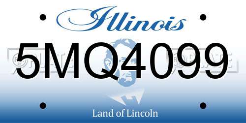 5MQ4099 Illinois License Plate