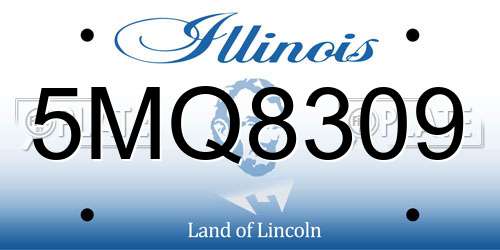 5MQ8309 Illinois License Plate