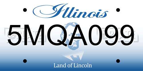 5MQA099 Illinois License Plate