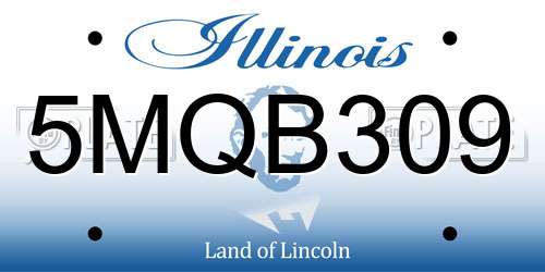 5MQB309 Illinois License Plate