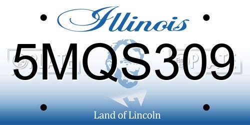 5MQS309 Illinois License Plate