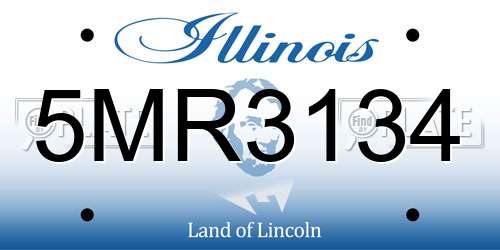 5MR3134 Illinois License Plate