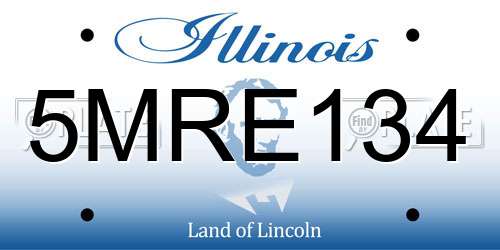 5MRE134 Illinois License Plate