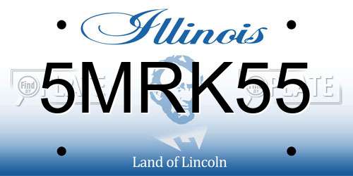 5MRK55 Illinois License Plate