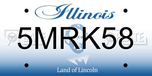 5MRK58 Illinois License Plate