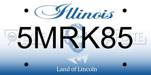 5MRK85 Illinois License Plate