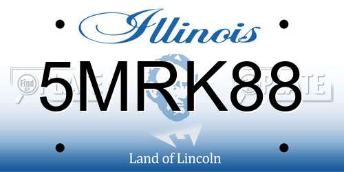 5MRK88 Illinois License Plate