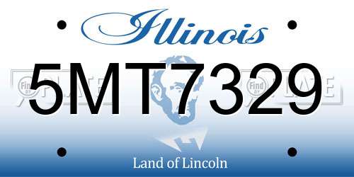 5MT7329 Illinois License Plate