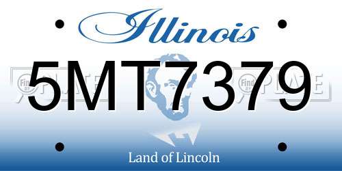 5MT7379 Illinois License Plate