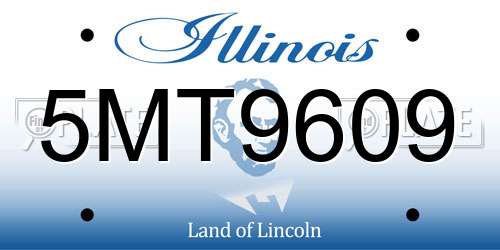 5MT9609 Illinois License Plate