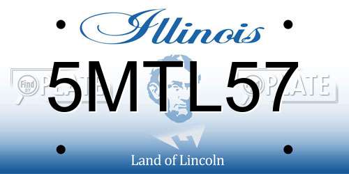 5MTL57 Illinois License Plate