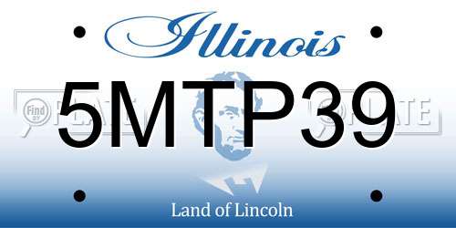 5MTP39 Illinois License Plate