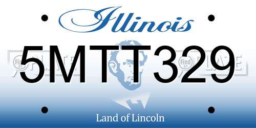 5MTT329 Illinois License Plate