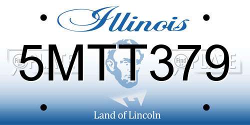 5MTT379 Illinois License Plate