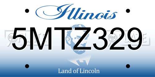 5MTZ329 Illinois License Plate