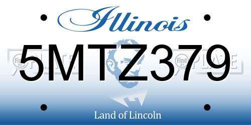 5MTZ379 Illinois License Plate
