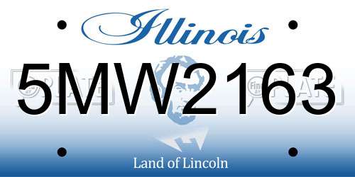 5MW2163 Illinois License Plate