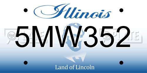 5MW352 Illinois License Plate