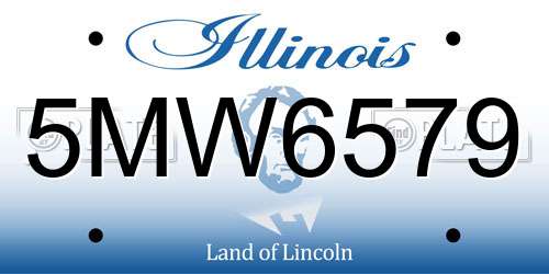 5MW6579 Illinois License Plate