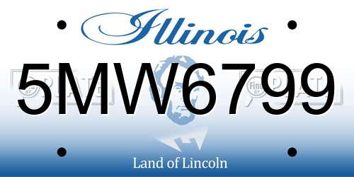 5MW6799 Illinois License Plate
