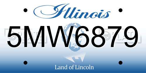 5MW6879 Illinois License Plate