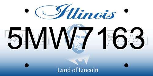 5MW7163 Illinois License Plate