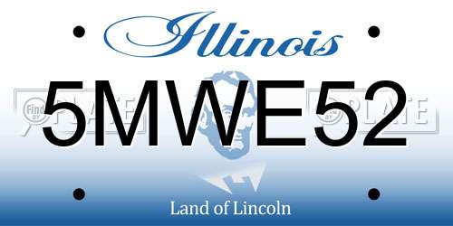 5MWE52 Illinois License Plate