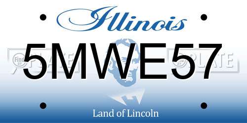 5MWE57 Illinois License Plate