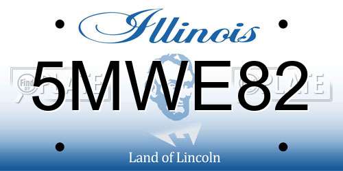 5MWE82 Illinois License Plate