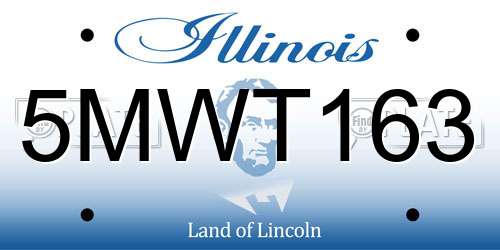 5MWT163 Illinois License Plate