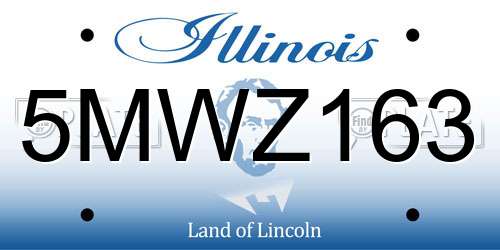 5MWZ163 Illinois License Plate