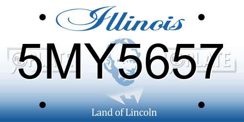 5MY5657 Illinois License Plate