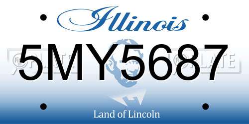 5MY5687 Illinois License Plate